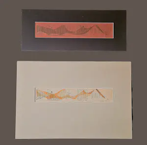 Theo Beerendonk - TWEE (2) unieke 1970 abstracte reliëfdrukken - compositie in rood - gesigneerd kaufen? Bieten Sie von 84!