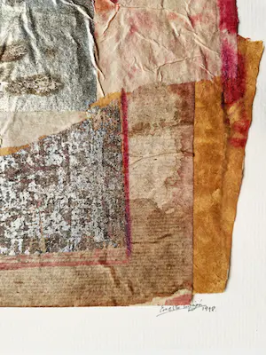 Niet of onleesbaar gesigneerd - Uit KLM collectie - gemengde techn Collage - bamboe/inkt/zilververf - gesigneerd kopen? Bied vanaf 1!