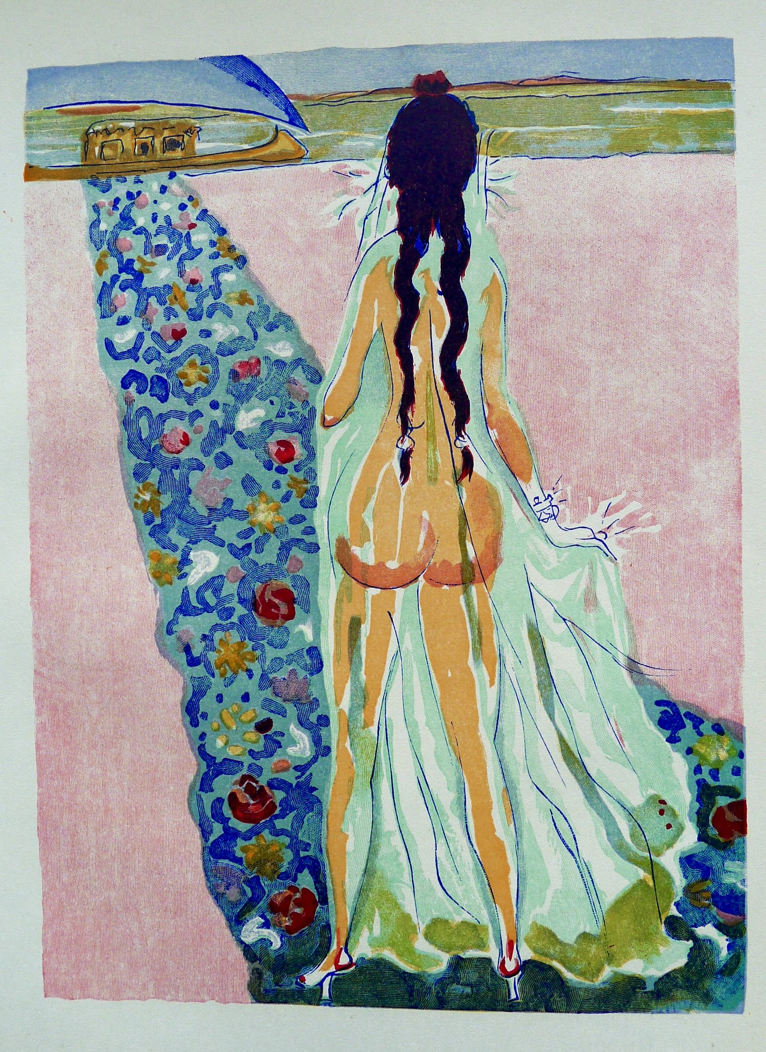 Kees van Dongen - Gravure 1001 nacht: 'La barque d'or' verkocht voor € 30!