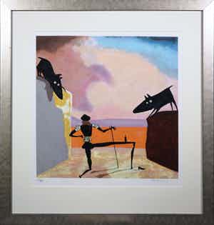 Peter Bastiaanssen - Zeefdruk, Yapping Dali - Ingelijst verkocht voor € 60!