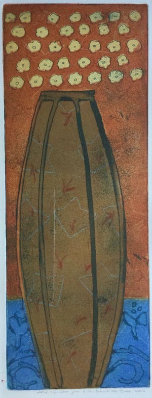 Lukie de Bree - Set van 2 kleuren etsen (E.A.) | in bronskleurige metalen lijsten kopen? Bied vanaf 75!