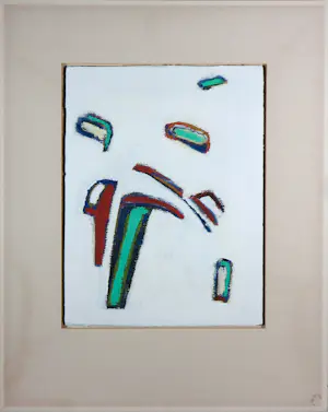 Buy Theo van Keulen - Gemengde techniek, Zonder titel / Abstracte compositie? Bid from 150!