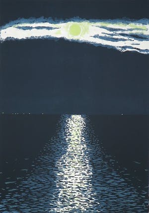 Joost Minnigh - Litho, Volle maan kopen? Bied vanaf 1!