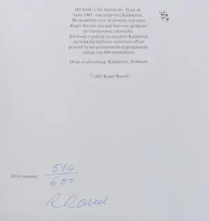 Roger Raveel - Roger Raveel tekent over het tekenen van Roger Raveel, handgesigneerd boek kopen? Bied vanaf 195!