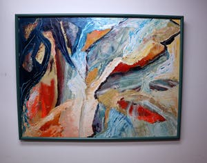 Niet of onleesbaar gesigneerd - Abstracte compositie gemengde techniek kopen? Bied vanaf 1!