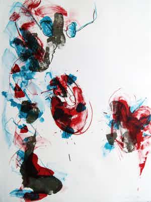 Ger Lataster - Kleurenlitho ' In het atelier' verkocht voor € 95!