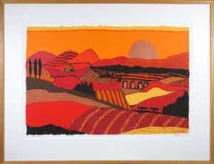 Ronald Boonacker - Zeefdruk, Spoleto II - Ingelijst (Groot) verkocht voor € 80!