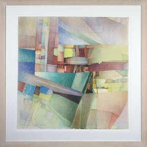 Niet of onleesbaar gesigneerd - Acryl op papier, Zonder titel - Ingelijst kopen? Bied vanaf 1!