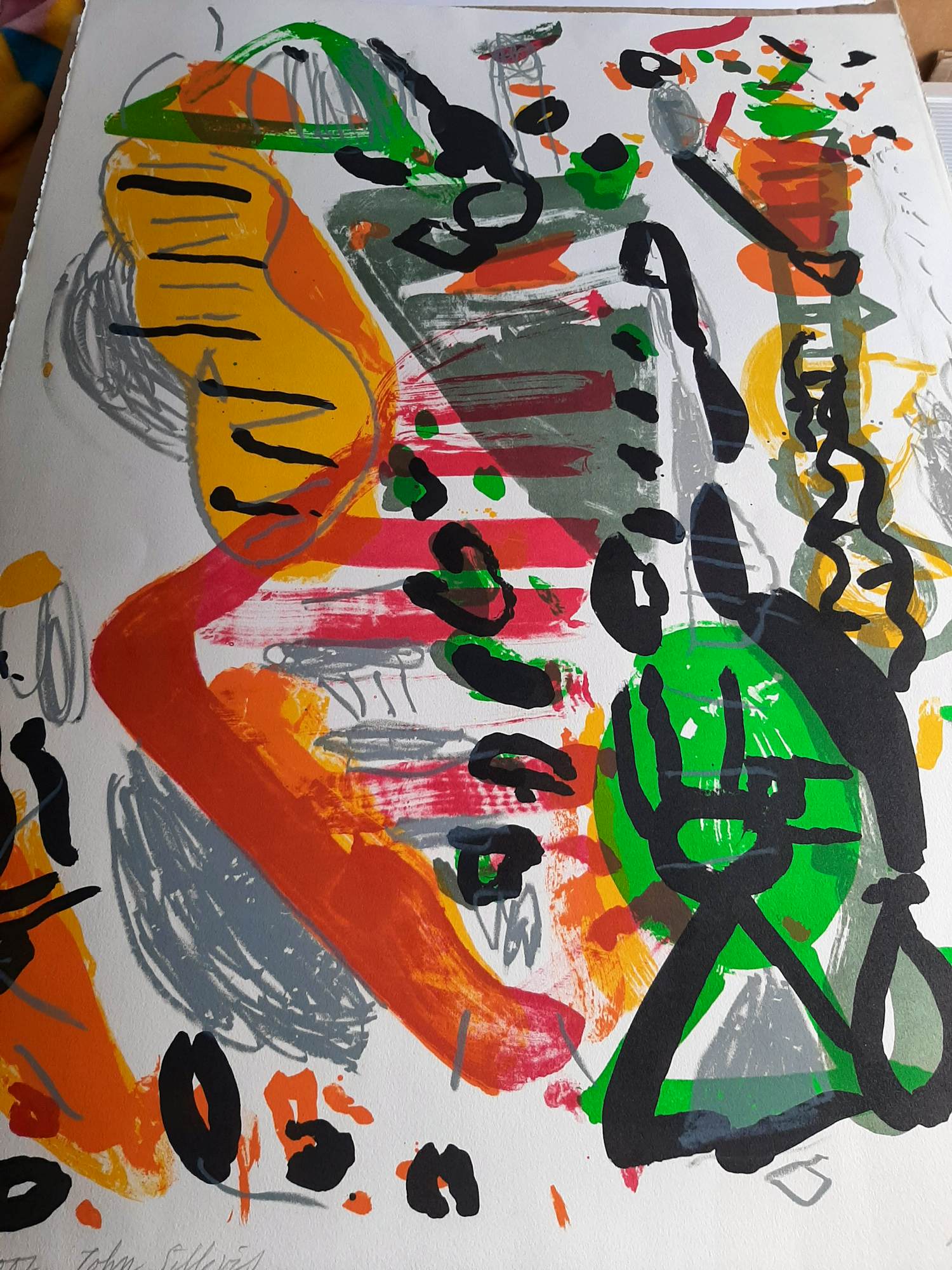 Buy Jurjen de Haan - Litho, Abstract werk? Bid from 40!