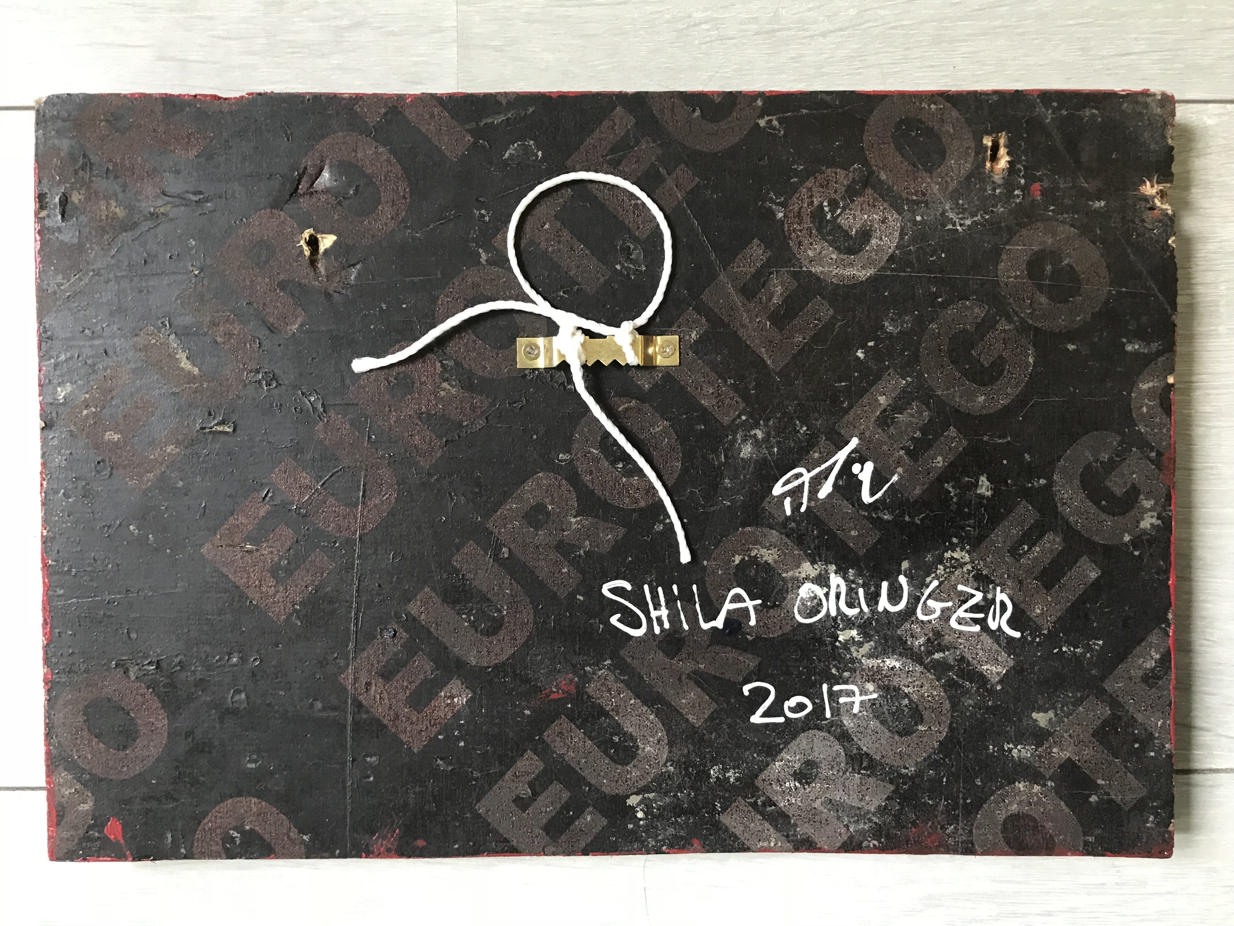 Shila Oringer - " Burlesque" - Mixed Art/Collage op hout kopen? Bied vanaf 80!