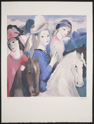 Marie Laurencin - Litho, Drie vrouwen met paarden / Orphelins d'Auteuil kopen? Bied vanaf 1!