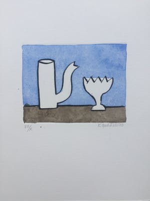 Klaas Gubbels - ets met aquarel ingekleurd - oplage X kopen? Bied vanaf 225!