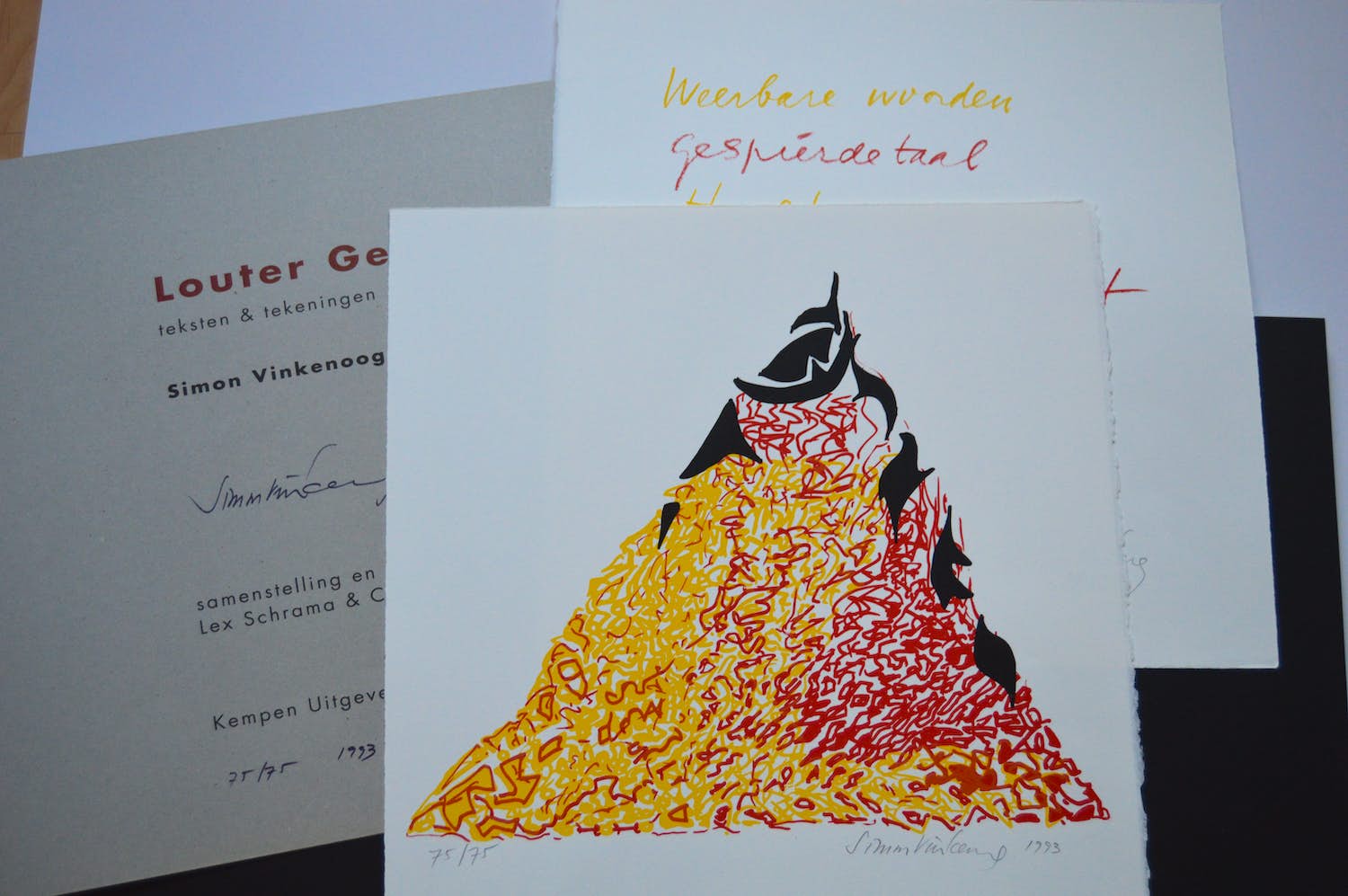 Simon Vinkenoog - 'Louter genieten' De TOP editie. Oplage 55 exemplaren. Compleet !! verkocht voor € 125!