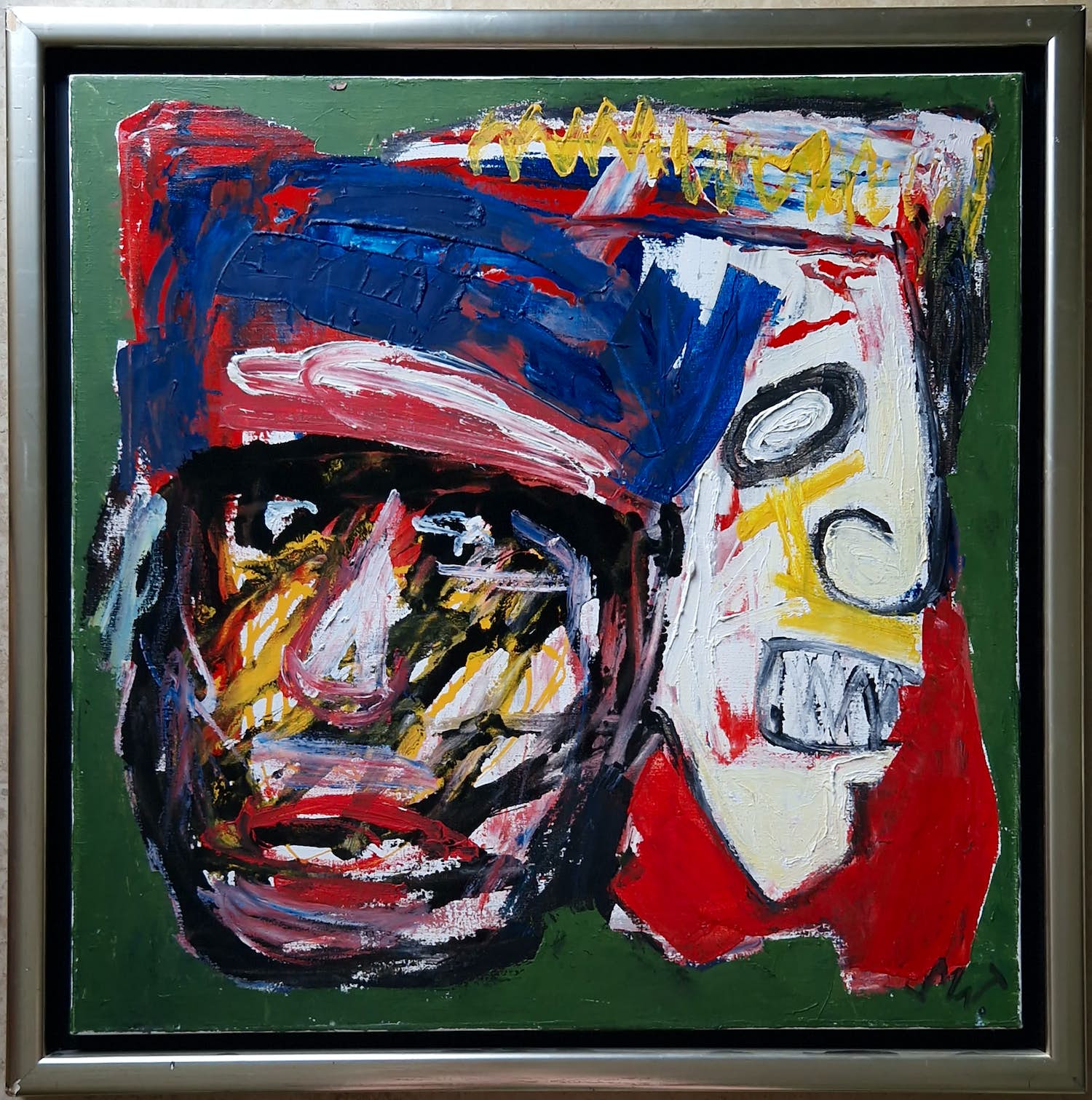 Martin van Wordragen - Olieverf op Doek: 'danser met masker' verkocht voor € 320!