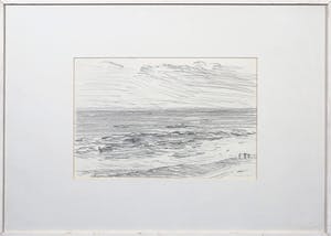 Paul Overhaus - Potloodtekening, Zee - Ingelijst kopen? Bied vanaf 50!
