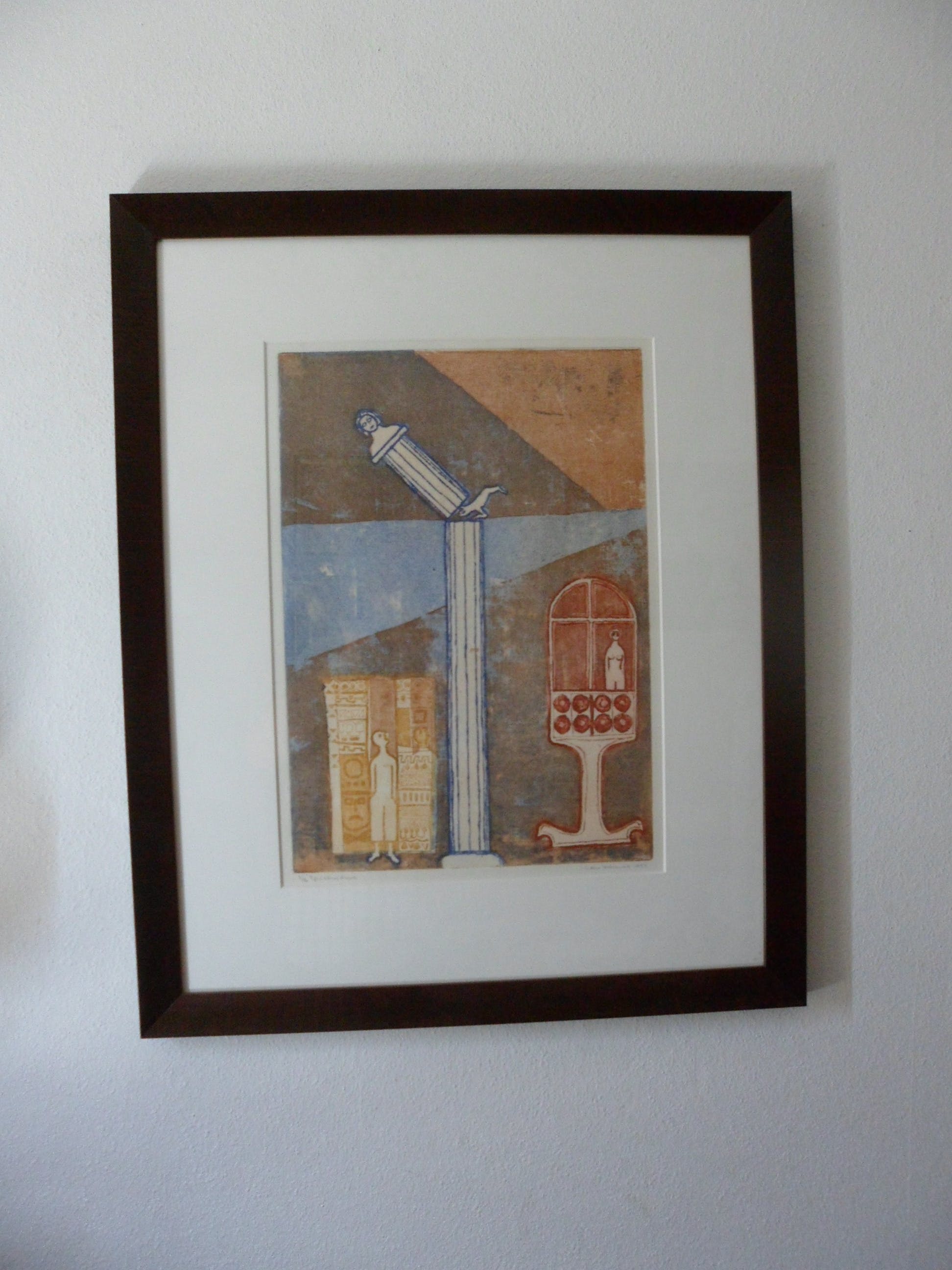 Hans Buining - Kleuren ets , titel, "Toscaanse droom ". kopen? Bied vanaf 20!