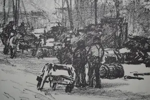 Johan Hendrik van Mastenbroek - Kade Rotterdam - ingelijste litho 1938 kopen? Bied vanaf 60!