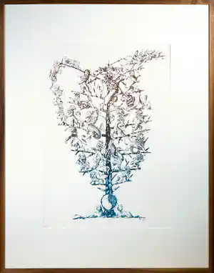 Valentin Bakardjiev - Zeefdruk, Directions of life: Lions - Ingelijst (Groot) vendu pour 65€ !