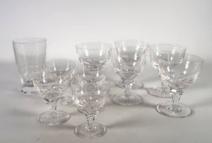 Niet of onleesbaar gesigneerd - Kristal, Facet geslepen glasservies kopen? Bied vanaf 10!