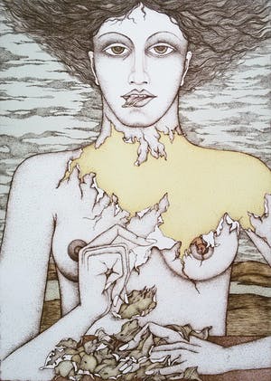 Katinka Niederstrasser - Nackt schälen, Aquatinta-Radierung kopen? Bied vanaf 50!