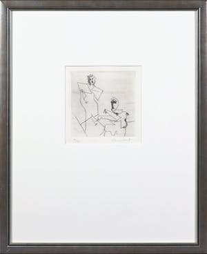 Constant - Ets en aquatint, Zangeres bij pianist - Ingelijst kopen? Bied vanaf 260!