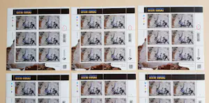 Banksy - FCK PTN! – complete set van 12 postzegelvellen + 12 ansichtkaarten + 12 postenveloppen kopen? Bied vanaf 500!