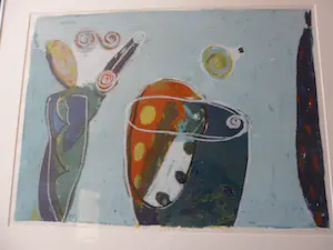 Piet Warffemius - zeefdruk: Telephone call from an island - 1990 kopen? Bied vanaf 40!