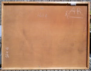 Hugh Weiss - Piloot in dubbeldekker boven fantasielandschap, olieverf op board (zeer groot!) kopen? Bied vanaf 550!