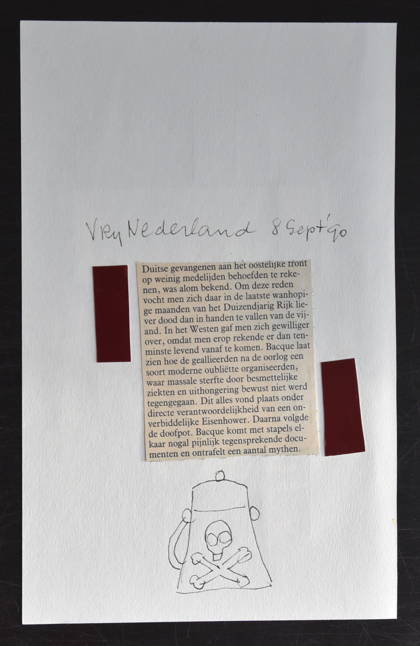 Siep van den Berg - Constructivistische Collage met Pentekening # 1990, mint kopen? Bied vanaf 35!