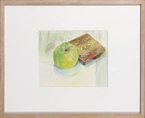 Gerard Druiven - Aquarel, Stilleven met appel en cigarillo's kopen? Bied vanaf 1!