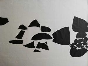 Wim Zwiers - "BRETAGNE VII" / ZW-W LINOSNEDE / 49x55cm / SIG / 1965 kopen? Bied vanaf 40!