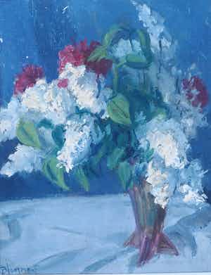 Alfons Blomme - Seringen in vaas verkocht voor € 75!