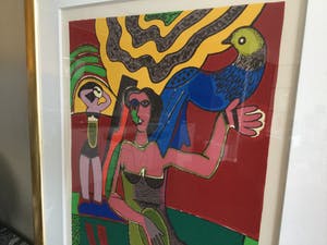 Corneille - Femme et l’oiseau. kopen? Bied vanaf 200!