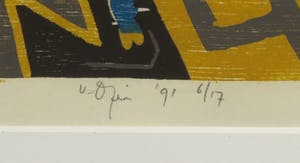 Vincent van Ojen - Houtsnede, Kaapsviooltje - Ingelijst kopen? Bied vanaf 60!