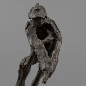 Jits Bakker - Bronzen beeld: Brandweerman op ladder - 1993 kopen? Bied vanaf 995!