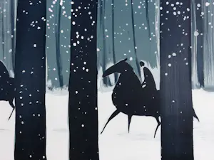 Serge LASSUS - Ruiters in de winter, originele gesigneerde LITHOGRAAF, 250 exemplaren kopen? Bied vanaf 80!