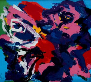 Karel Appel - Ingelijste zeefdruk: "Kijk, leef & speel - 1977 kopen? Bied vanaf 1150!