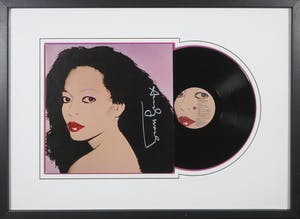 Andy Warhol - Handgesigneerde LP-hoes album Silk Electric van Diana Ross- Ingelijst kopen? Bied vanaf 1!