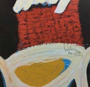 Arty Grimm - z.t. | kleuren zeefdruk - mooi ingelijst kopen? Bied vanaf 49!