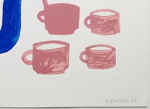 Klaas Gubbels - zeefdruk ‘Blauwe kan met kopjes’ - 2005 - oplage XX kopen? Bied vanaf 275!