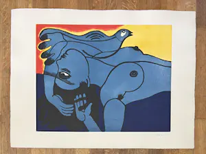 AcheterCorneille - Ets / Aquatint Vrouw en vogel, 1991? Enchérissez de 450!