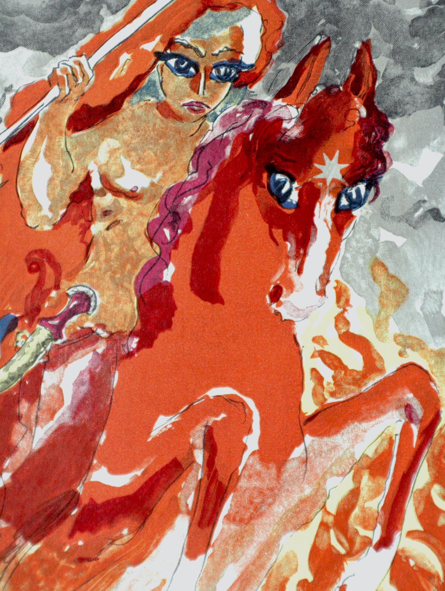 Kees van Dongen - Houtgravure 1955 - " Le prince Sharkan au combat " - 1001 nacht - ready to frame kopen? Bied vanaf 50!