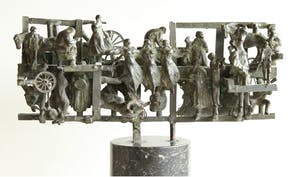 Eric Claus - Bronzen zigeuner beeld op marmeren sokkel, jaar onbekend kopen? Bied vanaf 1250!