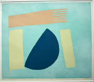Wil Klaassen - Ingelijste zeefdruk , Zonder titel – Lijst, 78 x 87 cm vendu pour 241€ !