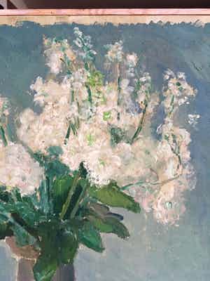 Jan van Herwijnen - Vaas met witte bloemen verkocht voor € 450!
