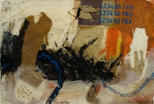 Mohammed Quraish - zonder titel met lijst (GJ-27) kopen? Bied vanaf 95!