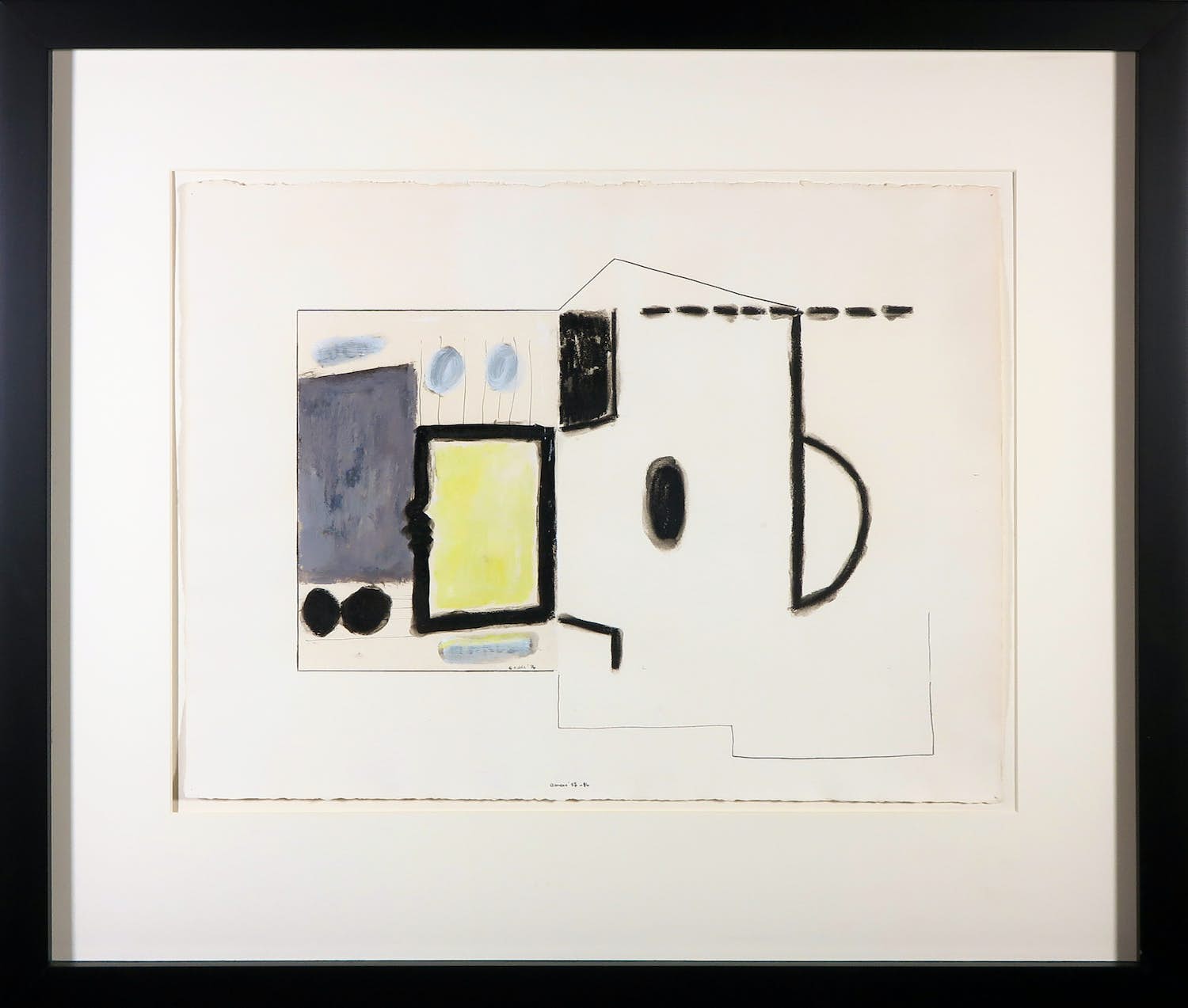 Agnes Maes - Gemengde techniek op papier, Zonder titel - Ingelijst verkocht voor € 350!