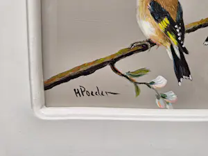 Henk Poeder - Twee Puttertjes op een tak met bloesem kopen? Bied vanaf 85!