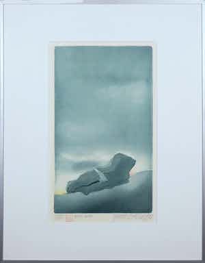 Sjoerd Bakker - Ets, Zonder titel - Ingelijst verkocht voor € 35!