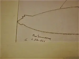 Theo Beerendonk - in 1966 bijna abstracte potlood/houtskool tekening "liggend voloptueus naakt" kopen? Bied vanaf 53!
